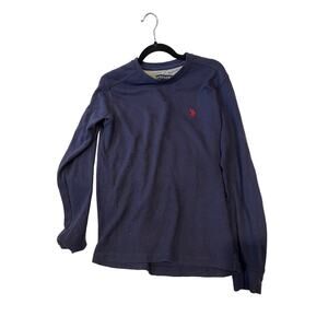 US Polo Assn Navy Blue Thermal Long Sleeve Shirt Mens M